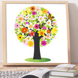 Full Diamond Painting kit - Flower tree