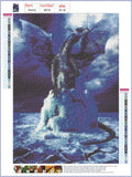 Full Diamond Painting kit - Dragon in the snow