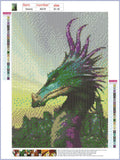 Full Diamond Painting kit - Green Dragon