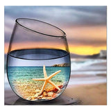 Full Diamond Painting kit - The reflection of the starfish in the glass