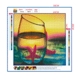 Full Diamond Painting kit - The reflection of the starfish in the glass