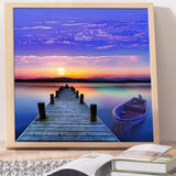 Full Diamond Painting kit - Plank road of the sea