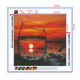 Full Diamond Painting kit - The reflection of the sea in the glass