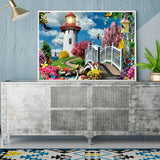 Full Diamond Painting kit - Beautiful view of the lighthouse by the sea