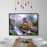 Full Diamond Painting kit - Warm houses in the wild