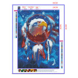 Full Diamond Painting kit - American flag eagle wind chime