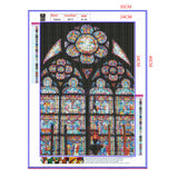 Full Diamond Painting kit - Stained glass windows of Cath¨¦drale Notre Dame de Paris