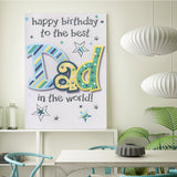 Full Diamond Painting kit - Happy birthday to the best dad in the world!