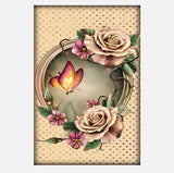 Full Diamond Painting kit - Butterflies and flowers