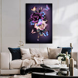Full Diamond Painting kit - Roses and butterflies