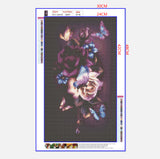 Full Diamond Painting kit - Roses and butterflies