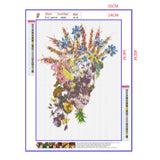 Full Diamond Painting kit - Flowers on skull
