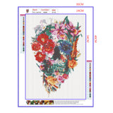 Full Diamond Painting kit - Flowers on skull