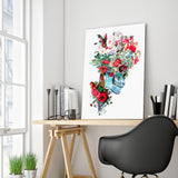 Full Diamond Painting kit - Flowers on skull