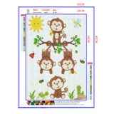 Full Diamond Painting kit - Cute monkeys