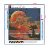 Full Diamond Painting kit - Big moon on the sea