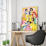 Full Diamond Painting kit - Disney Princess and Mickey Mouse (16x20inch)