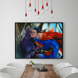 Full Diamond Painting kit - Superman and Batman kiss