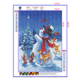 Full Diamond Painting kit - Christmas snowman and animals