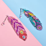 2 Pcs DIY Feather Diamond Painting Bookmark