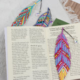6 Pcs DIY Feather Diamond Painting Bookmark