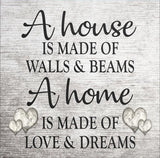 Full Diamond Painting kit - A house is made of walls & beams