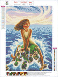 Full Diamond Painting kit - A girl at sea