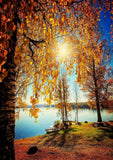 Full Diamond Painting kit - Autumn lake view