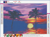 Full Diamond Painting kit - Coconut tree at sea
