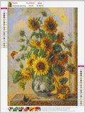 Full Diamond Painting kit - Sunflower vase