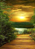 Full Diamond Painting kit - Beautiful lake sunset scenery
