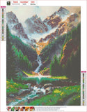 Full Diamond Painting kit - Mountains and waterfalls