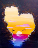 Full Diamond Painting kit - The sea under the setting sun
