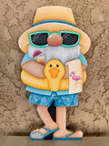 Full Diamond Painting kit - Christmas gnome in swimsuit