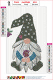 Full Diamond Painting kit - Christmas gnome drinking wine
