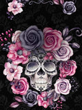 Full Diamond Painting kit - Skull and flowers