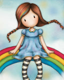 Full Diamond Painting kit - Gorjuss girl - Rainbow Heaven
