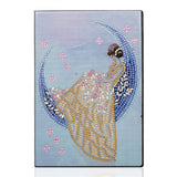 DIY Diamond Painting Notebook - Moon girl (No lines)