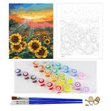 DIY Painting by number kit | Sunflower garden