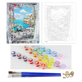 DIY Painting by number kit | Beautiful sea view outside the window