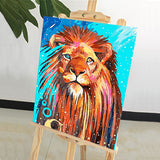 DIY Painting by number kit | Colored lion