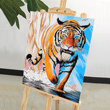 DIY Painting by number kit | Ferocious tiger
