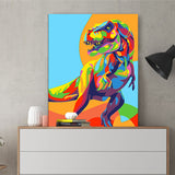 DIY Painting by number kit | Watercolor dinosaur