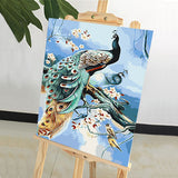 DIY Painting by number kit | Peacocks and birds