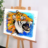 DIY Painting by number kit | Tiger head