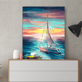 DIY Painting by number kit | Ship at sea