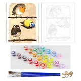 DIY Painting by number kit | Three magpies