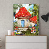 DIY Painting by number kit | Mushroom house