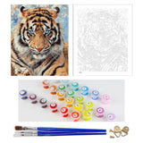 DIY Painting by number kit | African tiger