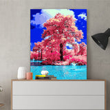 DIY Painting by number kit | Red Maple Trees